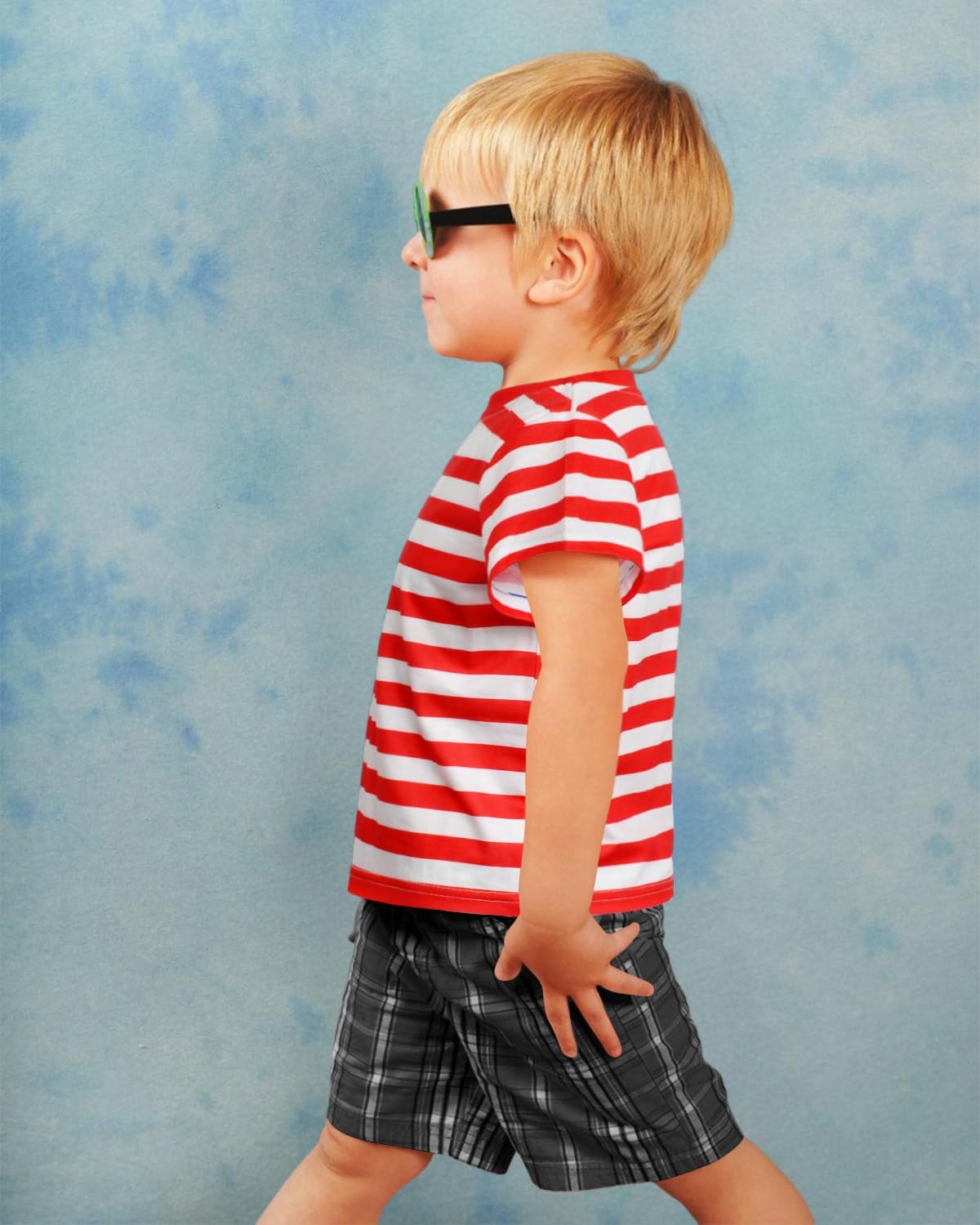 Prebene Pugsley Addams Shirt, Boys Striped T Shirt, Kid'S Halloween Costumes, Mime, Bank Robber T-Shirts Red White