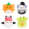 Squishmallows Original 5-Inch Halloween 4-Pack - Gabin Pumpkin Axolotl, Fitzy Goblin Holding Latte, Malcolm Bat Mushroom, Ms. K