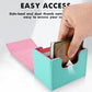 Zlca Card Deck Box For Trading Cards, Mtg Commander Deck Box Holds 120+ Single Sleeved Cards, Leather Magnetic Card Storage Box Fits For Tcg Ccg Magic Cards (Turquois& Pink)