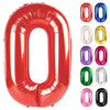 Red Number 0 Balloon 40 Inch, 0 Balloon Numberfor 10Th 20Th 30Th 40Th 50Th 60Th Birthday Decorations, Red Party Supplies For Men