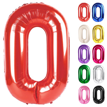 Red Number 0 Balloon 40 Inch, 0 Balloon Numberfor 10Th 20Th 30Th 40Th 50Th 60Th Birthday Decorations, Red Party Supplies For Men