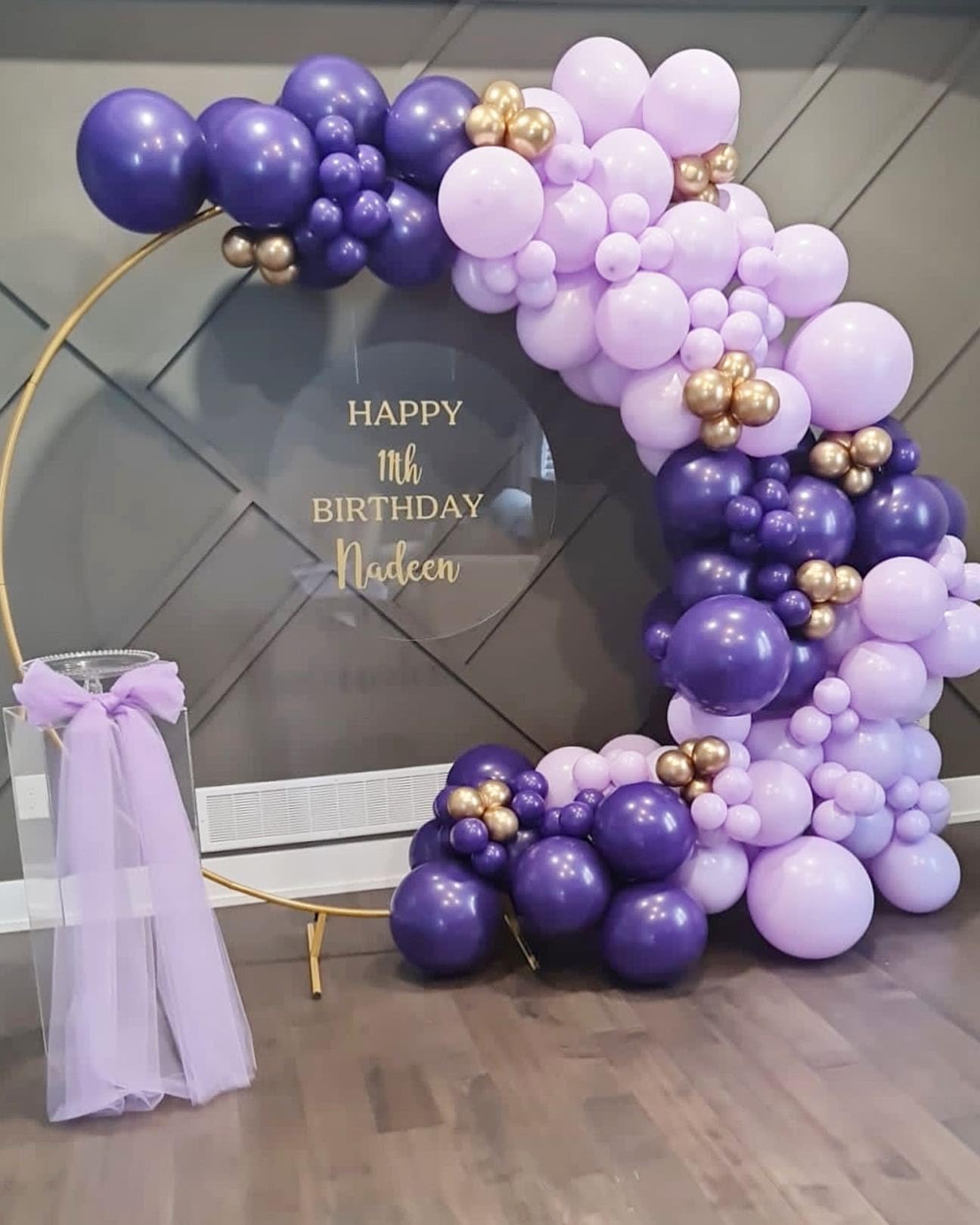 Bezente Dark Purple Latex Party Balloons - 30 Pack Large Thick Purple Balloons Big Round Purple Latex Balloons For Graduation Ha