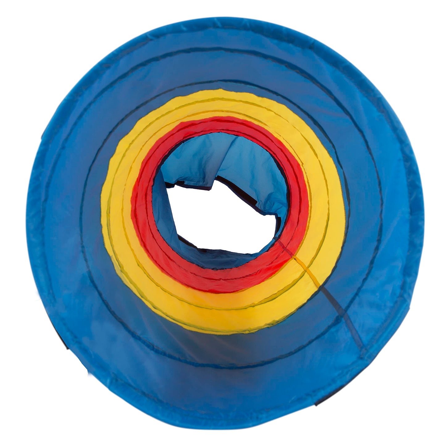 Pacific Play Tents Kids Find Me Multi Color 6 Foot Crawl Tunnel - Red, Yellow & Blue, 6L x 19T