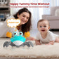 Crawling Crab Baby Toy - Infant Tummy Time Crab 3 4 5 6 7 8 9 10 11 12 Crab Toys For Babies Boy 3-6 6-12 Learning Crawl 9-12 12-18 36 Months Walking Toddler Development Birthday Gifts With Dancing