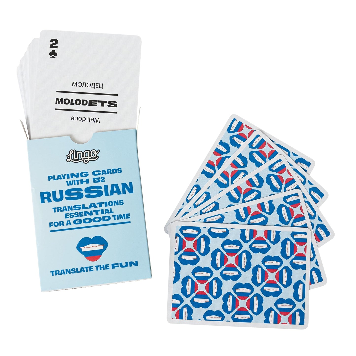 Russian Lingo Playing Cards | Travel Flashcards | Learn Russian Vocabulary In A Fun & Easy Way | 52 Essential Translations