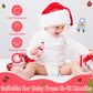 Christmas Silicone Teether for Babies - 2ooya 3Pcs Santa Penguin Deer Soothe Teething Chew Toy Infant Toddler Sore Gums Relief Teether Toy The First Christmas Gift Baby Shower for Newborn Boy Girl