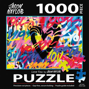 Turner Licensing 1000 PC Puzzle - Love You by Jason Naylor, Multicolor, Model 8410521, Plastic Material
