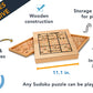 We Games Wooden Sudoku Puzzle Board Game With Number & Thinking Tiles - 11 In
