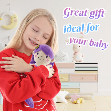 Athoinsu 12 Purple Mermaid Stuffed Animal Soft Cute Adorable Mermaid Princess Plush Toy Doll Birthday Childrens Day Decors fo