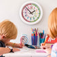 Ertt Teaching Wall Clock - Learn The Time Wall Clock - Kids Analog Clock For Classroom, Playroom, Bedroom, Educational Room Deco