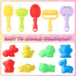 Lorfancy Dog Sandbox Toys Kids Play Sand Kit Toddler Sensory Bin Toy 2.2lbs Sand Pet Dog Figures Care Role Pretend Play Beach To