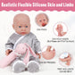 Vollence 16 inch Full Silicone Baby Doll That Look Real,Real Lifelike Reborn Newborn Babies for 3+ Year Old Girls Kids -Boy