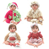 Dc-Beautiful 12 Pcs Doll Clothes Set Fit 22 Inch Reborn Baby Dolls, 4 Complete Set Outfits Accessories Includes Rompers Headband