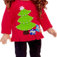 Christmas Sweater - 3 Piece Outfit - Clothes Fits 18 Inch Doll - Red Sweater, Black Pants And Boots. (Doll Not Included)