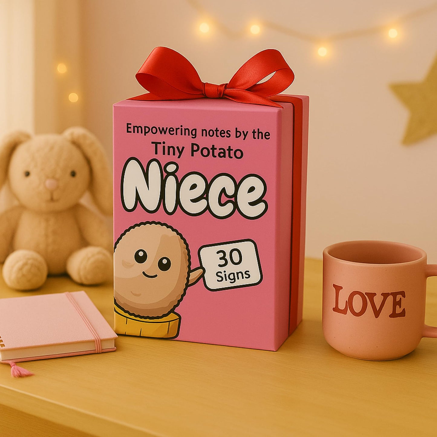 Niece Gift from Auntie, Uncle - Tiny Potato Crochet with 30 Cute Signs - Funny Birthday Gifts from Aunt or Uncle - Best Niece Ev