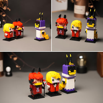 Onederbkk Christmas Horror Figure Building Kit Compatible With Lego For Adults,Hazbin Adam Figure Toys For Girls And Boys 8-14 Y