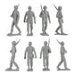 Bmc Marx Plastic Army Men Marching Us Soldiers - Gray 27Pc Ww2 Figures Made In Us