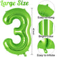 Green Number 3 Balloon 40 Inch, Big Large Foil Helium Number Balloons, Jumbo Giant Mylar Number 3 Balloons For 3 Third Birthday