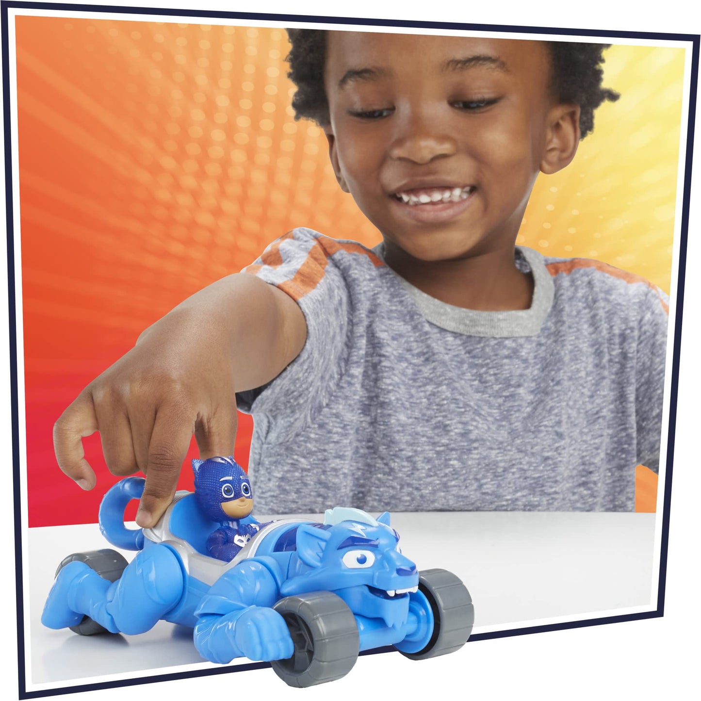 PJ Masks Animal Power Catboy Animal Rider Toy Car  with Catboy Action Figure  Deluxe Vehicles  Superhero  Preschool Toys for 3 Year Old Boys and Girls and Up