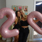 40 Inch Pearlescent Pink 1 Balloon For First Birthday, 1St Number Balloons Birthday Decorations For Girl Kids Toddler Baby, One