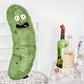 Rick and Morty Pickle Rick Plush Toy Pillow - 20" Green Stuffed Scientist Collectible