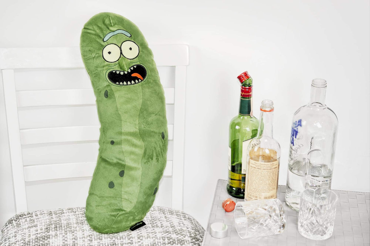 Rick and Morty Pickle Rick Plush Toy Pillow - 20" Green Stuffed Scientist Collectible