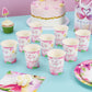 Wernnsai Flamingo Party Supplies - 64Pcs Tropical Hawaiian Luau Party Decorations Disposable Party Plates Napkins Cups Pink Tableware Set For Kids Girls Baby Shower Birthday Party Decor