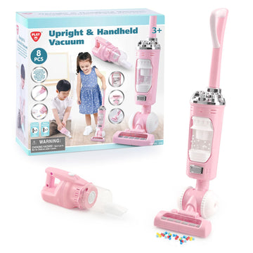 Kids Vacuum Cleaner Toy Set For Toddlers - 2Pcs Toy Vacuum Sets For Toddlers 3+ Years Old With Sound Effects, Baby Play Vacuum P