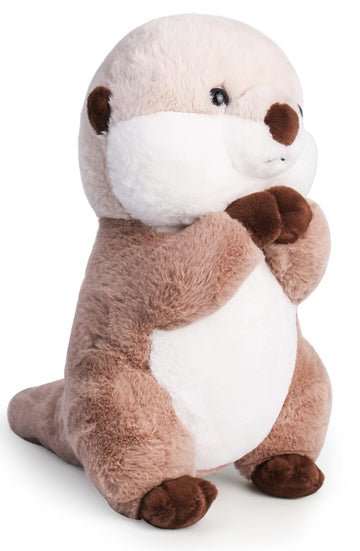 Riuhot Otter Stuffed Animals Cute Otter Plush Soft Sea Otter Plushie Toy Christmas Birthday Party Gift For Kids Children Girls B