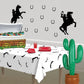 Beistle Pack of 2 Inflatable Cactus Decorations in Green/White/Brown, Wild West Party Decorations, Mexican Cinco de Mayo Party A