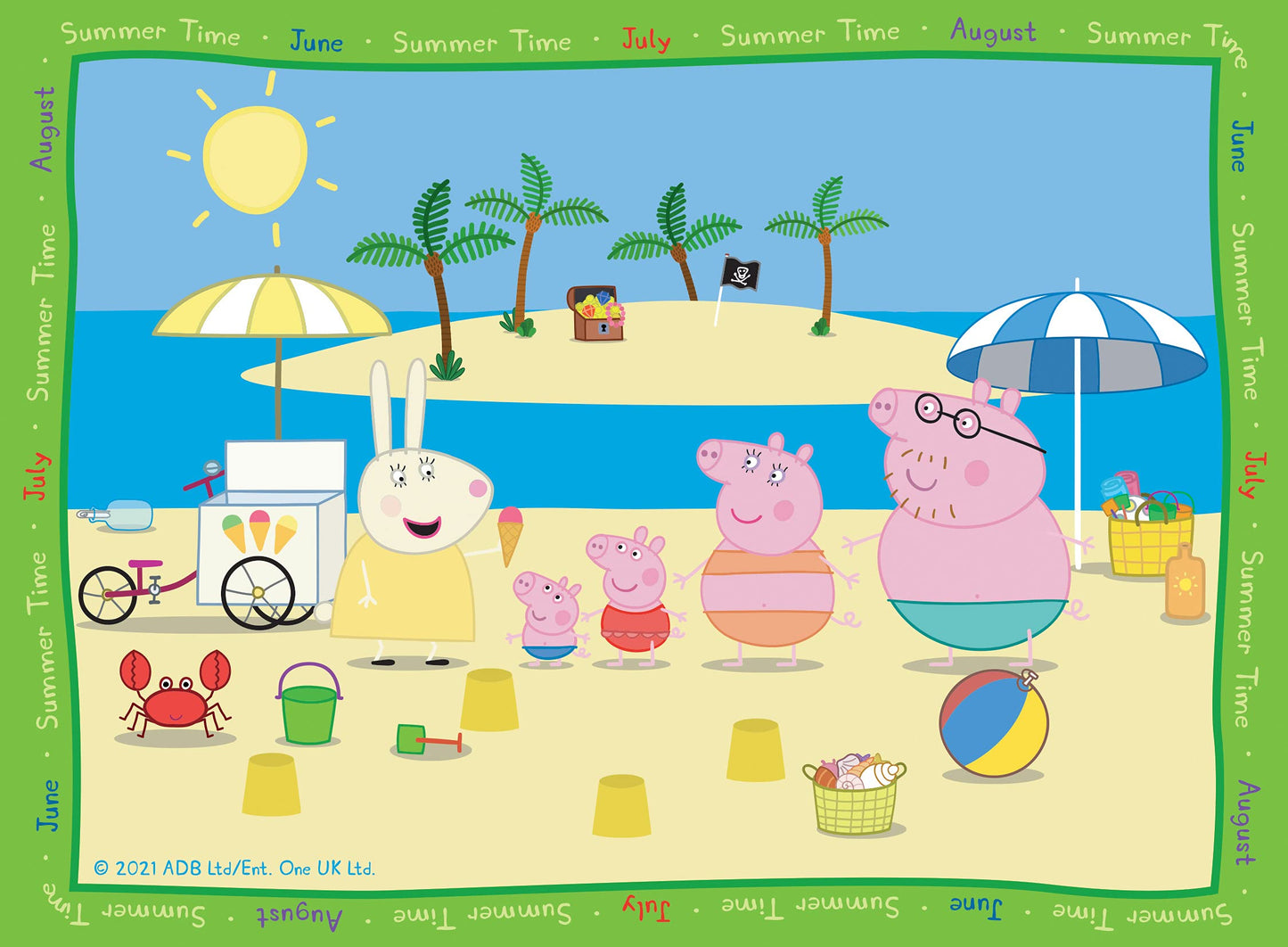 Ravensburger Peppa Pig Four Seasons 4 In Box (12, 16, 20, 24 Pieces) Jigsaw Puzzles For Kids Age 3 Years Up