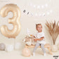 Katchon, Giant, Number 3 Balloon Caramel - 40 Inch | Number Three Balloon, 3Rd Birthday Party Decorations | 3Rd Birthday Balloon, 3Rd Birthday Decorations For Girls | 3 Year Old Birthday Decorations