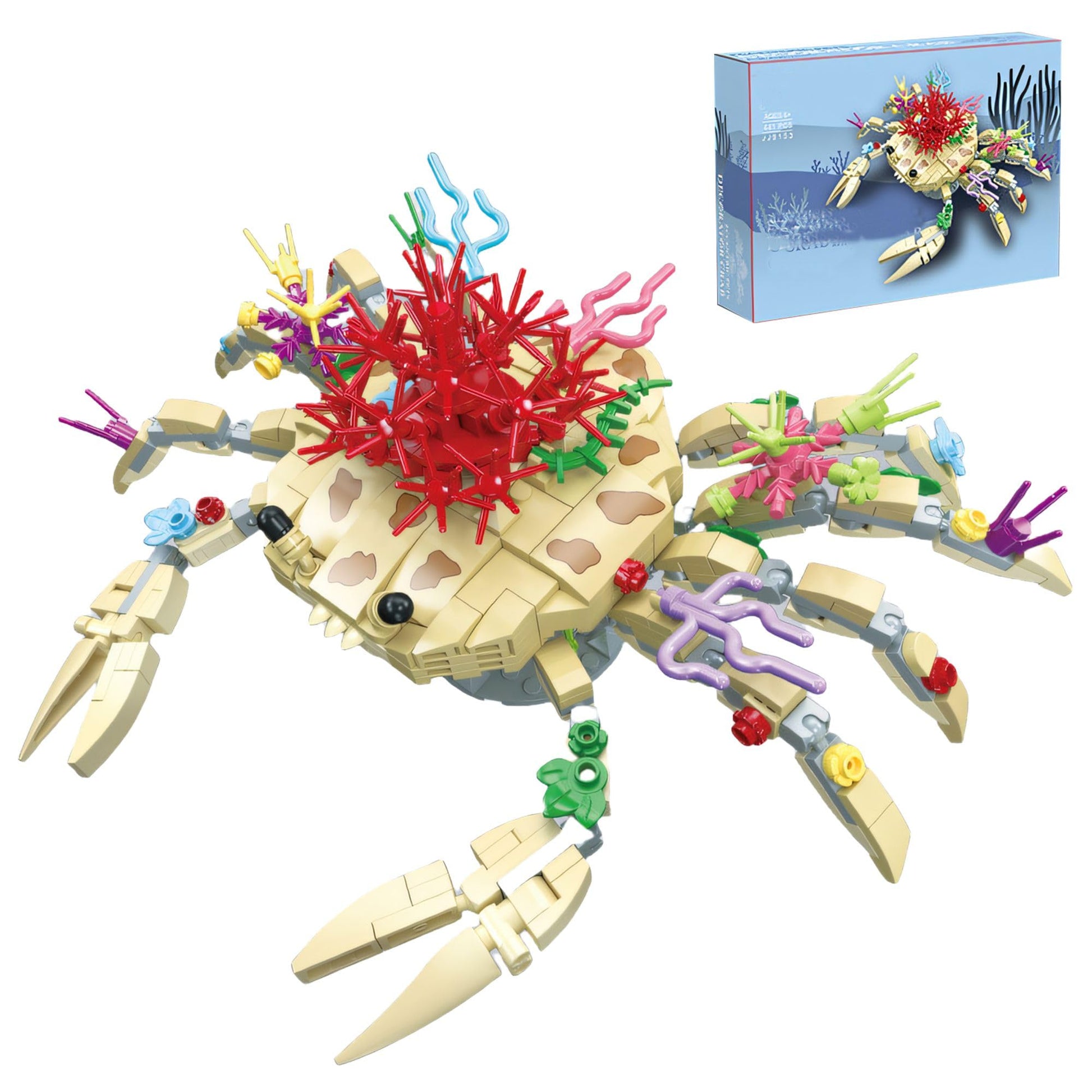 441PCS Micro Brick Ocean Plants Animal Crab Toys Building Sets Animals Botanical Collection Blocks Model for mature-themed Toys Home Decor and Office Art Creative Gift for Teens Ages 6+ Kids