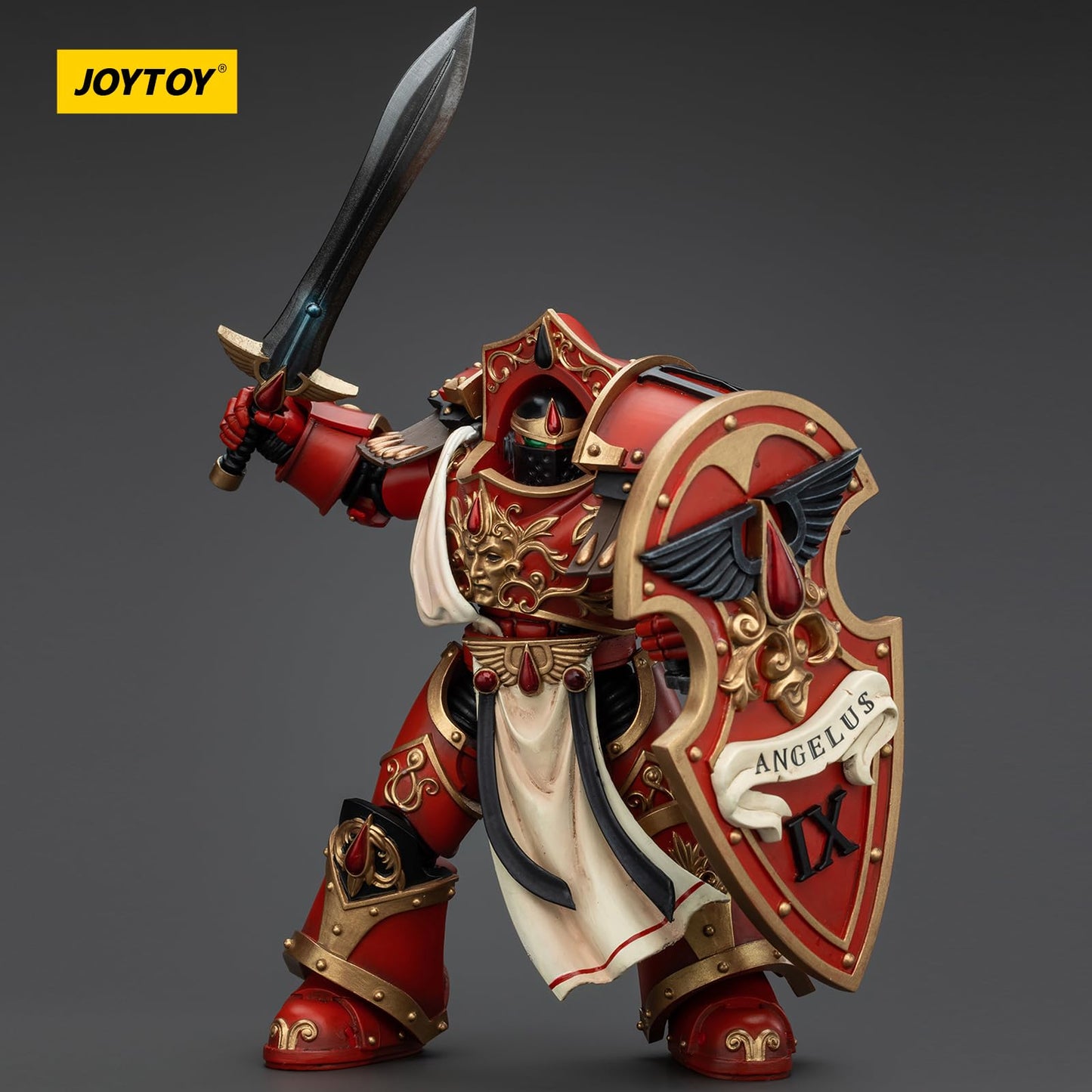 JOYTOY Warhammer 40k Blood Angels, 1/18 Blood Angels Crimson Paladins Squad Crimson Paladin 3 Action Figure Collect Model