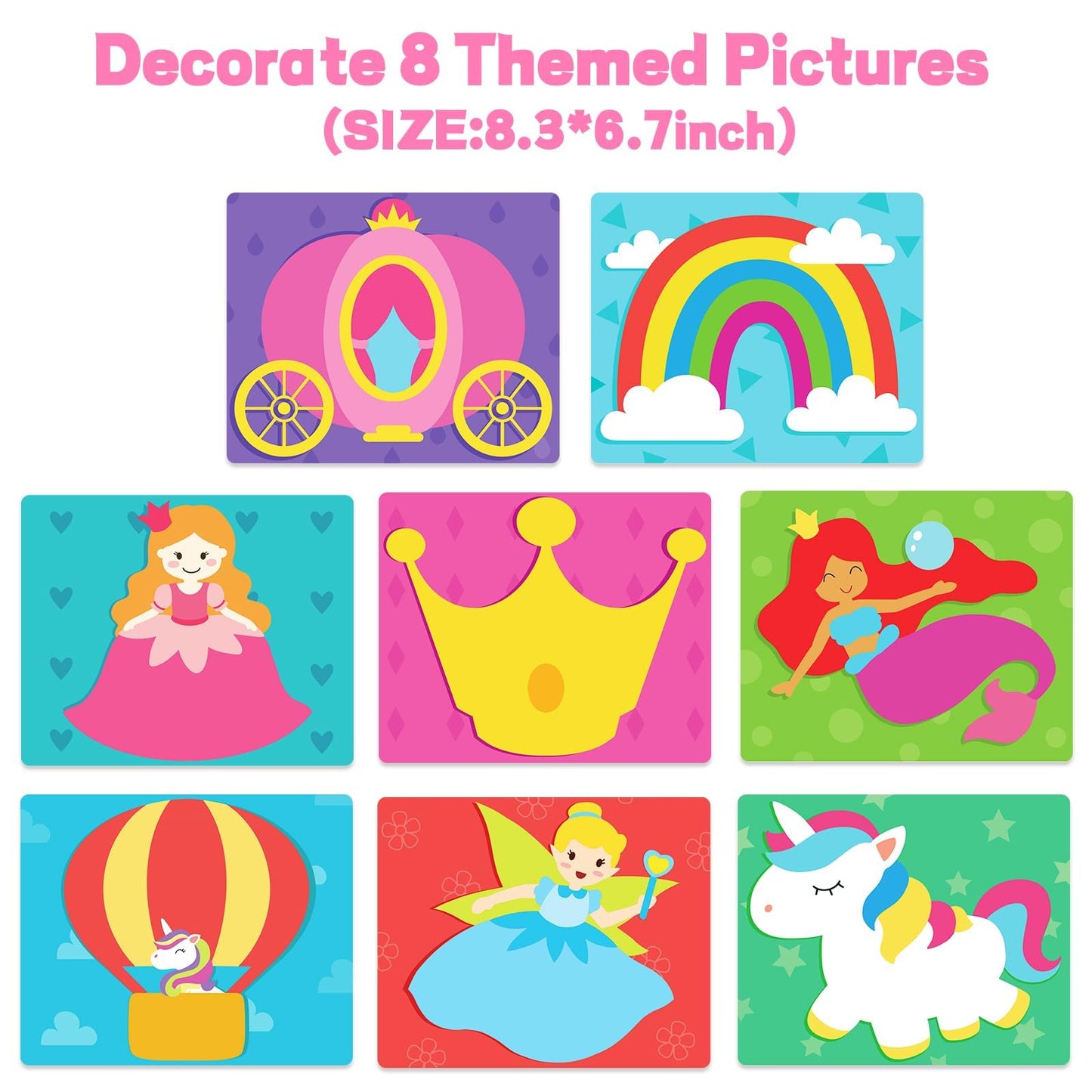 AluAbi Foam Sticker Art Craft Activity,No Mess Fun Sticker for Kids, DIY 3D Foam Felt Craft Kit,Creative Learning Toy Travel Gam