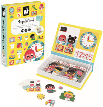 Janod Magnetibook 94 Pc Magnetic Telling Time Game - Ages 3+ - J02724