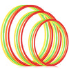 Syhood 12 Pcs Toy Color Hoop Plastic Detachable Adjustable Hoop Light Weight Exercise Fitness Equipment Toy Waist Ring for mature-themed Party  3 Sizes(Green  Pink  Yellow  Orange)