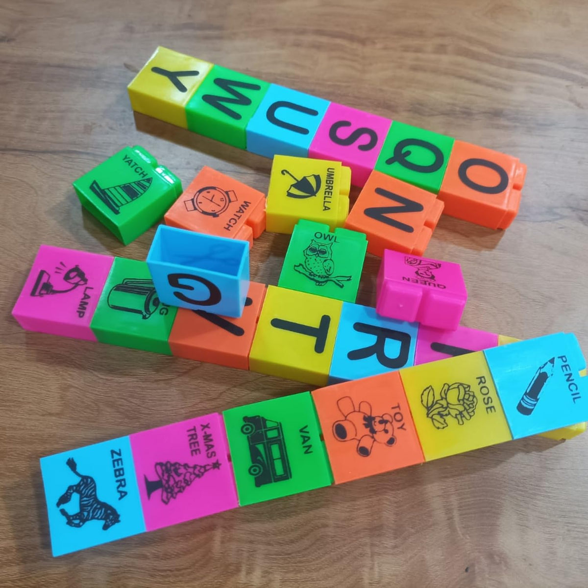 Learning Toys For Kids 3 Years, Alphabet Blocks Set, Abc Building Blocks For Toddlers, Educational Toy Set, Stacking Cubes, Brai