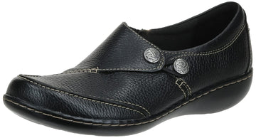Clarks Womens Ashland Lane Q Slip-On Loafer, Black, 11 M Us
