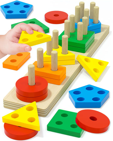 Montessori Toys For 1 2 3 Year Old Boy Girl, Toys For Ages 2-4 0-2 Toddlers Kids Baby, 1 2 Year Old Boy Girl Birthday Gifts, Woo