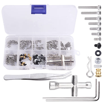Crazyhobby 274Pcs Rc Screw Kit Rc Repair Kit M1.4 Screws For Axial Scx24 Bronco Deadbolt Gladiator Chevrolet C10 B17 Betty Wrang