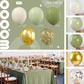 Partywoo Sage Green Balloons, 100 Pcs 12 Inch Pack Of White Sand Balloons, Avocado Green Balloons, Sage Green Balloons And Gold Balloons, Latex Balloons For Birthday Decorations, Party Decorations