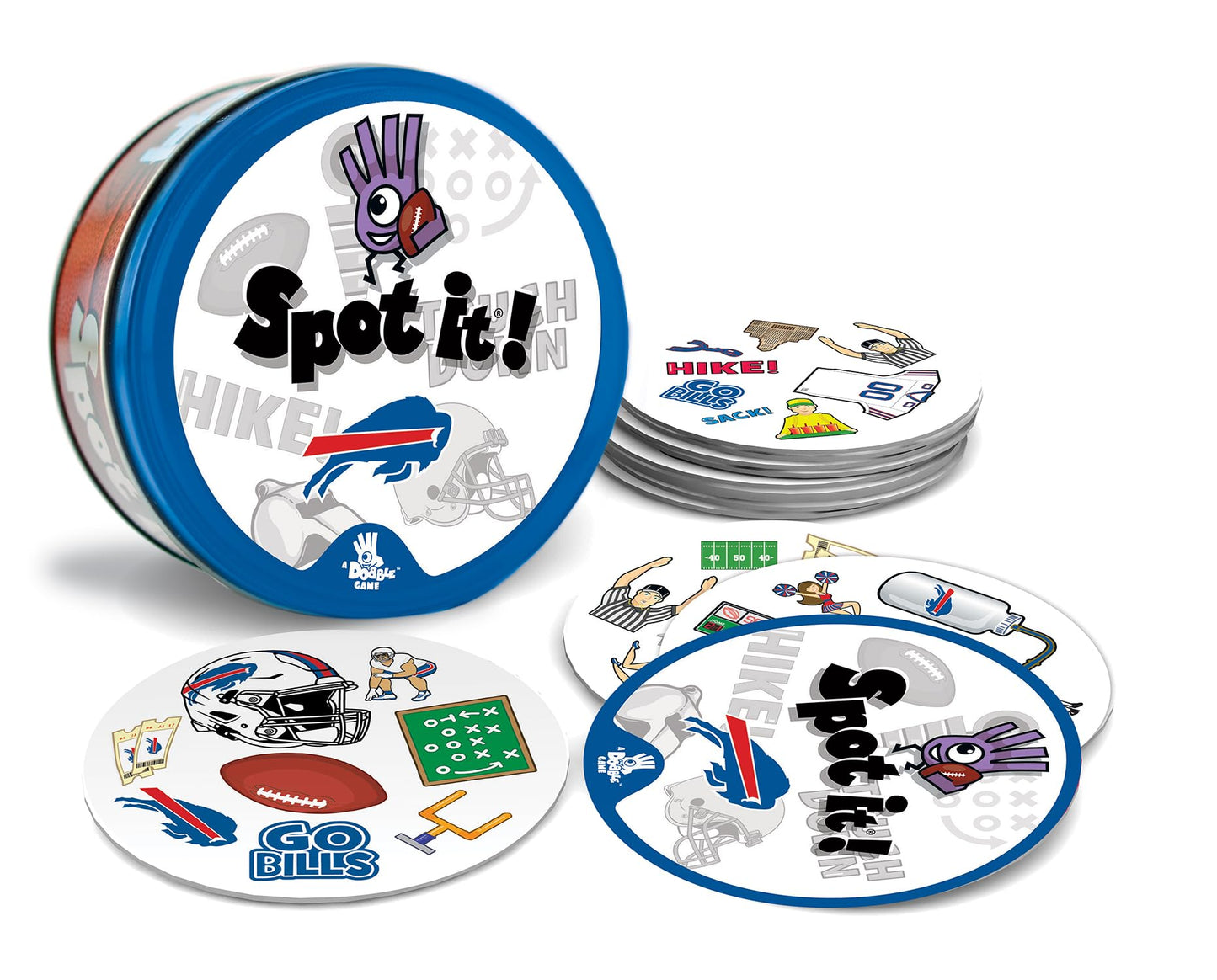 Masterpieces NFL Buffalo Bills Spot It Game for Kids & Adults, Model BUB3160