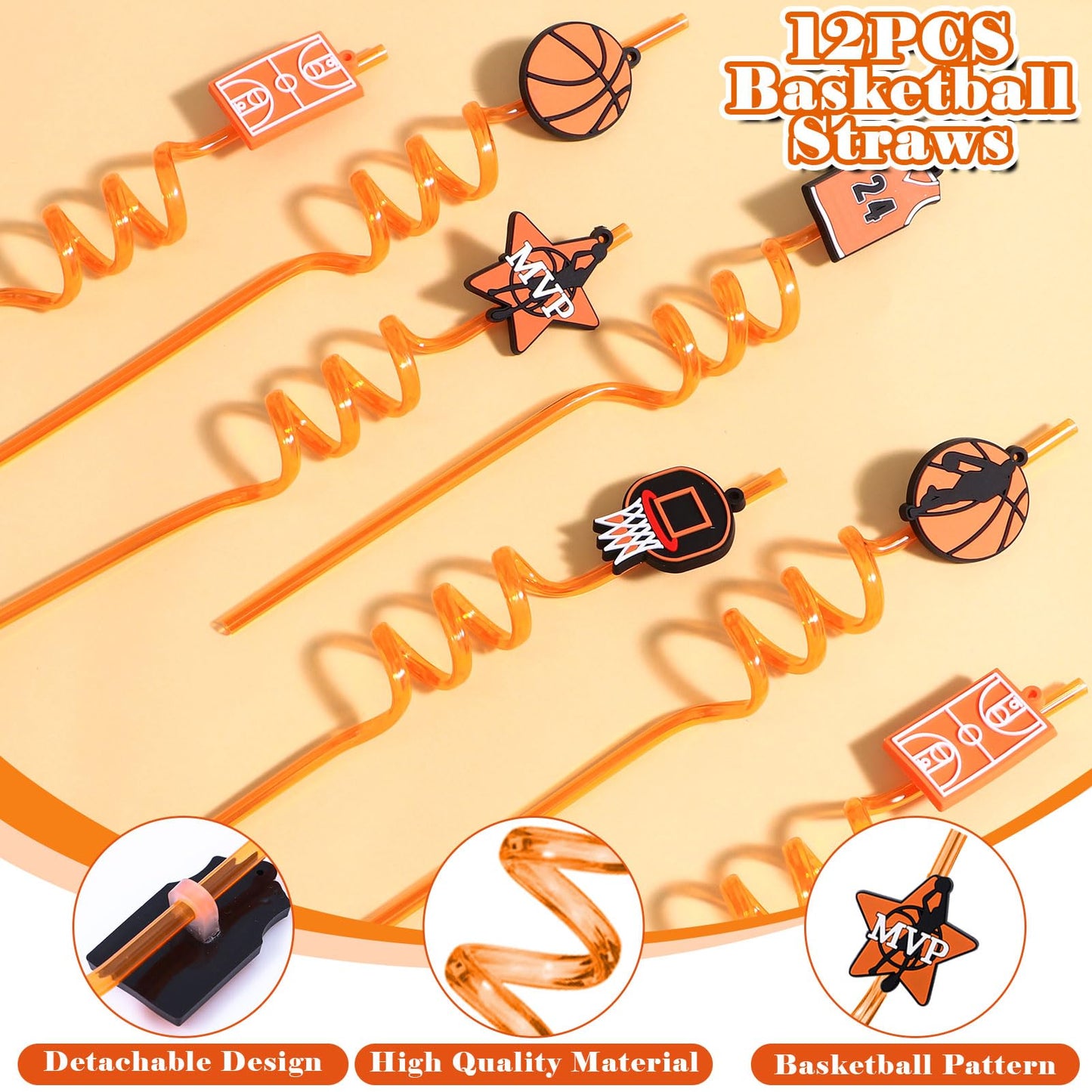 Winrayk 122Pcs Basketball Party Favors Birthday Supplies, Gift Bags Straws Stress Balls Tattoo Stickers Silicone Wristbands, Gif