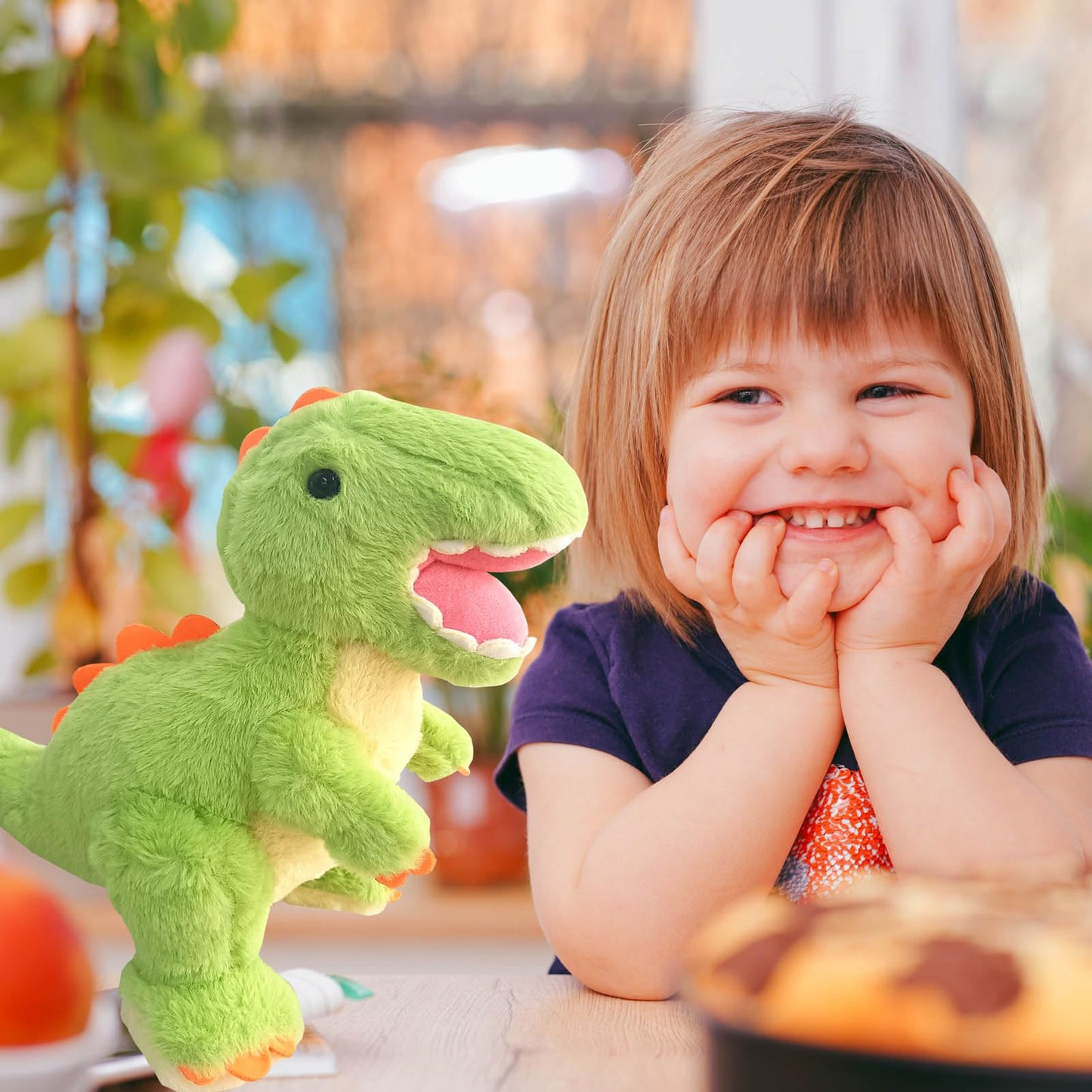 Tiegokii Cute Dinosaur Stuffed Animals Plush Toys,9.84 Inch Tyrannosaurus Plushies,Great Birthday Gifts For 3 4 5 6 7 8 Year Old