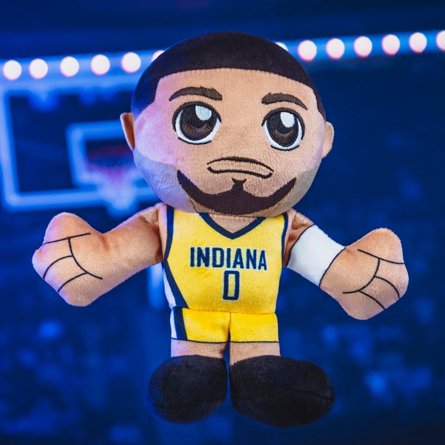Bleacher Creatures Indiana Pacers Tyrese Haliburton 8' Nba Kuricha Sitting Plush - Soft Chibi Inspired Nba Superstar