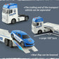 Csdcsd 25.6'' Large Police Car Toy And Semi Truck Toy With Racing Car And Helicopter - Police Toys,Birthday Gifts For Kids Child