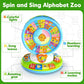 Aigybobo Musical Spin and Sing Alphabet Zoo Toy for Toddlers, Green, Educational Interactive Learning Gift for Boys and Girls 1-3 Years