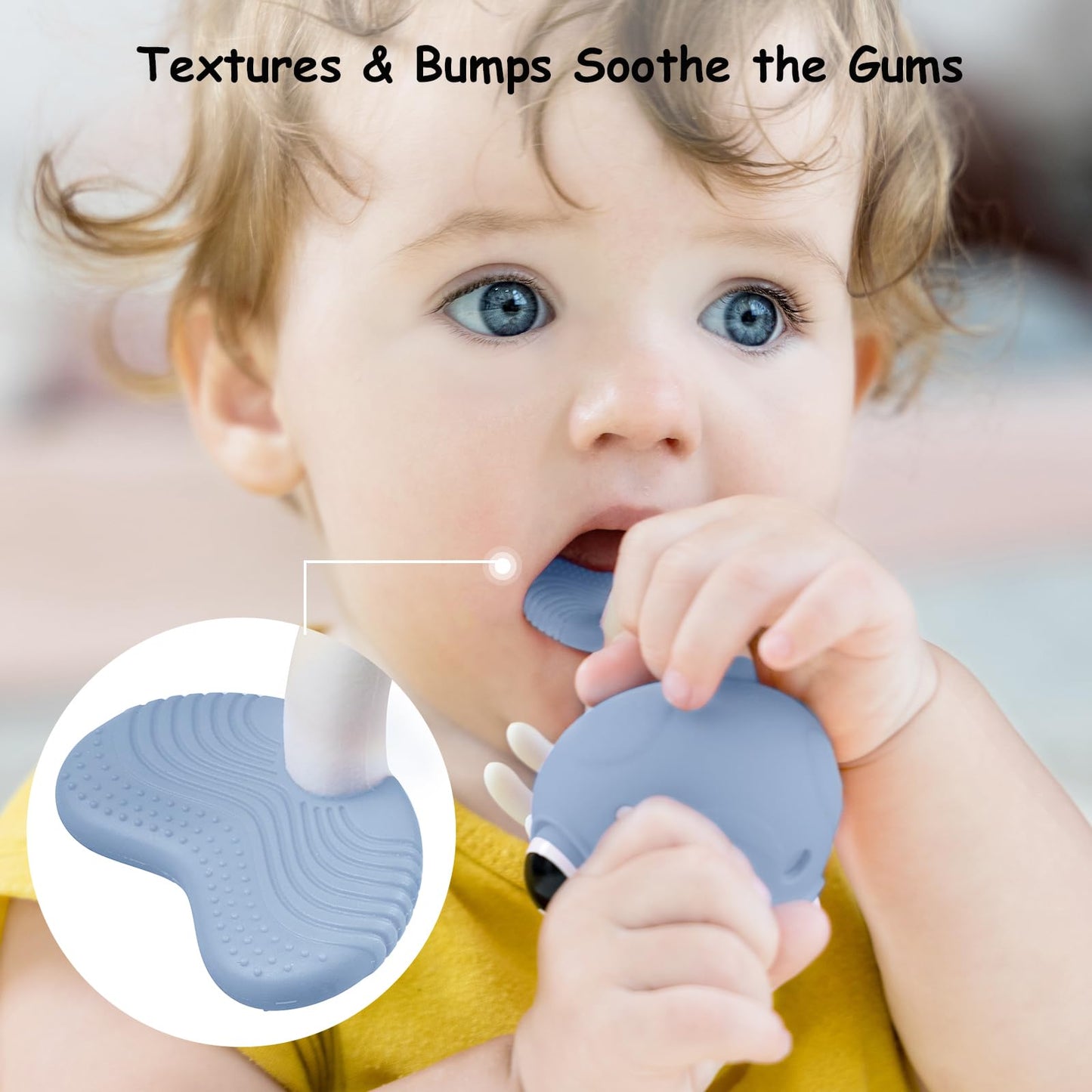 Mombella Baby Teething Toys 3-6 Months, Soft Silicone Teethers For Babies 6-12 Months, Clownfish Baby Teether Toys With Pacifier