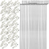 Ltvystore 20Pcs 304 Stainless Steel 1.2 x 450mm Z Push Rods Parts &20Pcs Nylon Control Horns 21x10 mm Compatible for RC Airplane